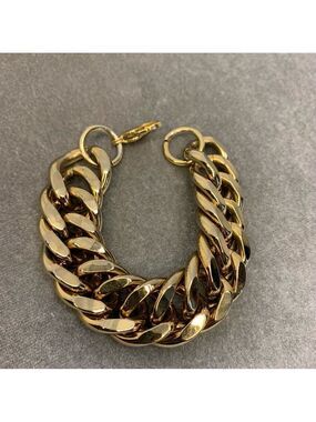 Goldtone metal chain bracelet